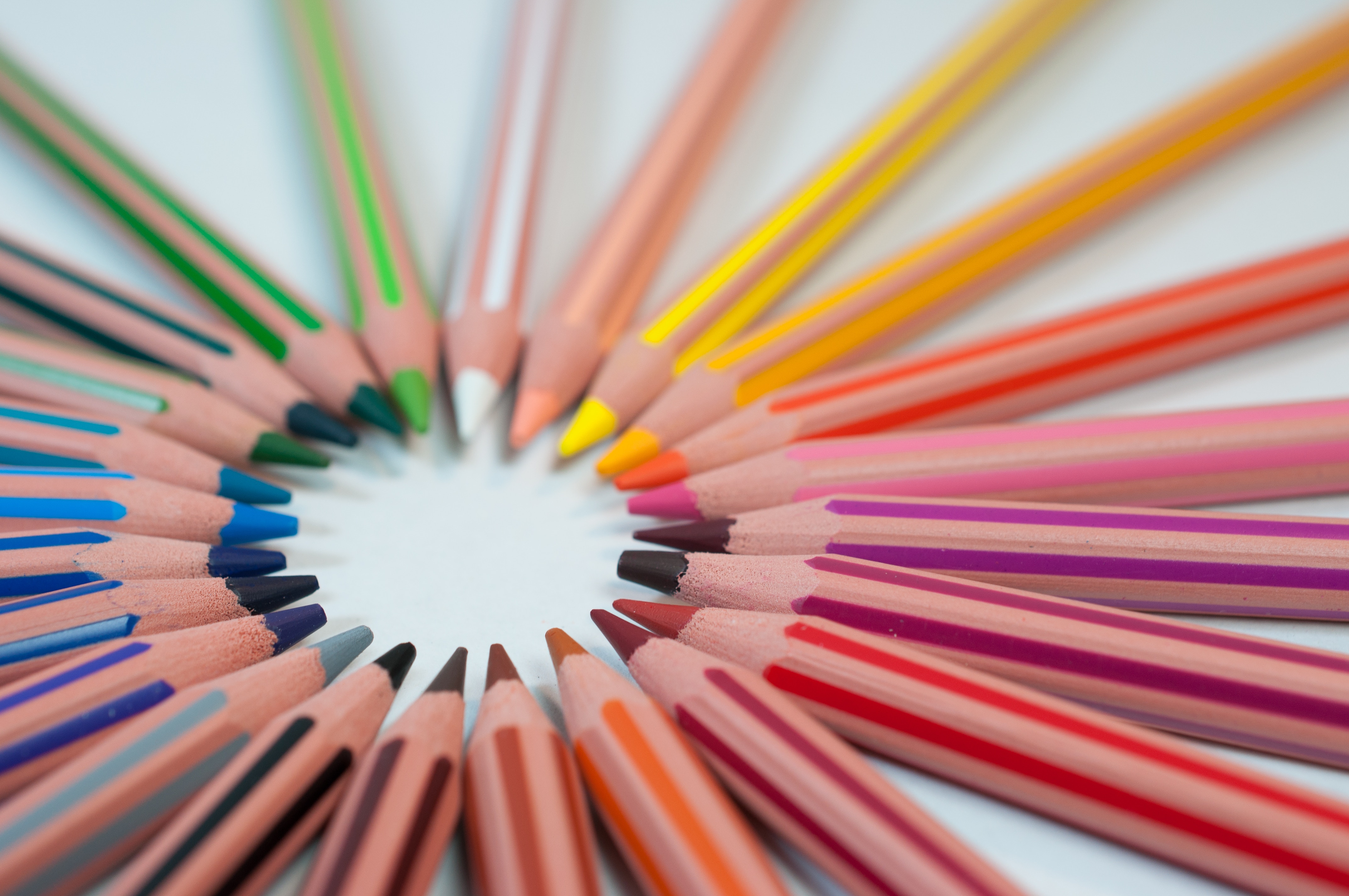 everyday creative practice - everyday creativity - set of colourful pencils in a circle