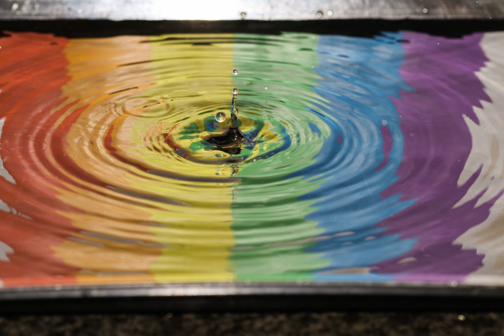 a rainbow reflection, symbolizing diversity and productivity.